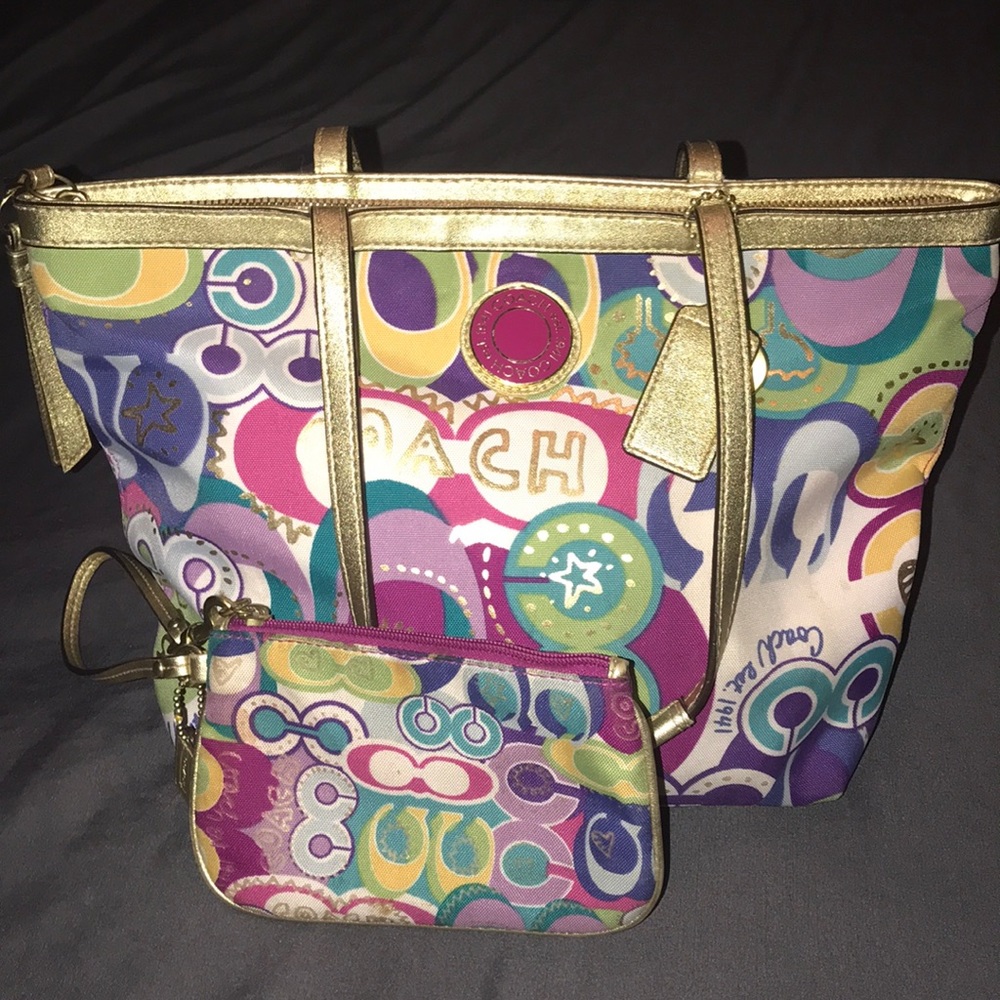Coach Handbag & Wristlet